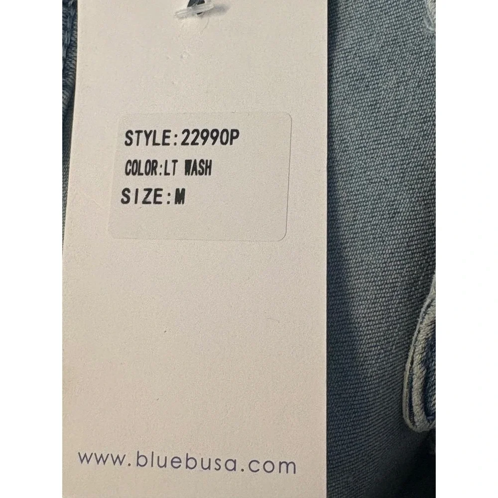 Blue B Collection Floral Embroidered Rhinestone Jeans Straight Leg Womens M - Picture 6 of 9